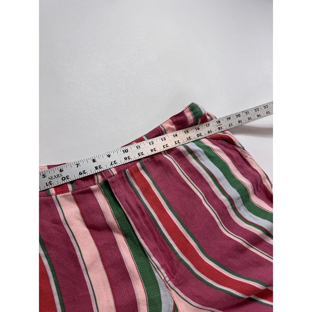 Free People Pants Womens 14 Pink Stripe Knit Ankle Pull On Elastic Waist Lounge